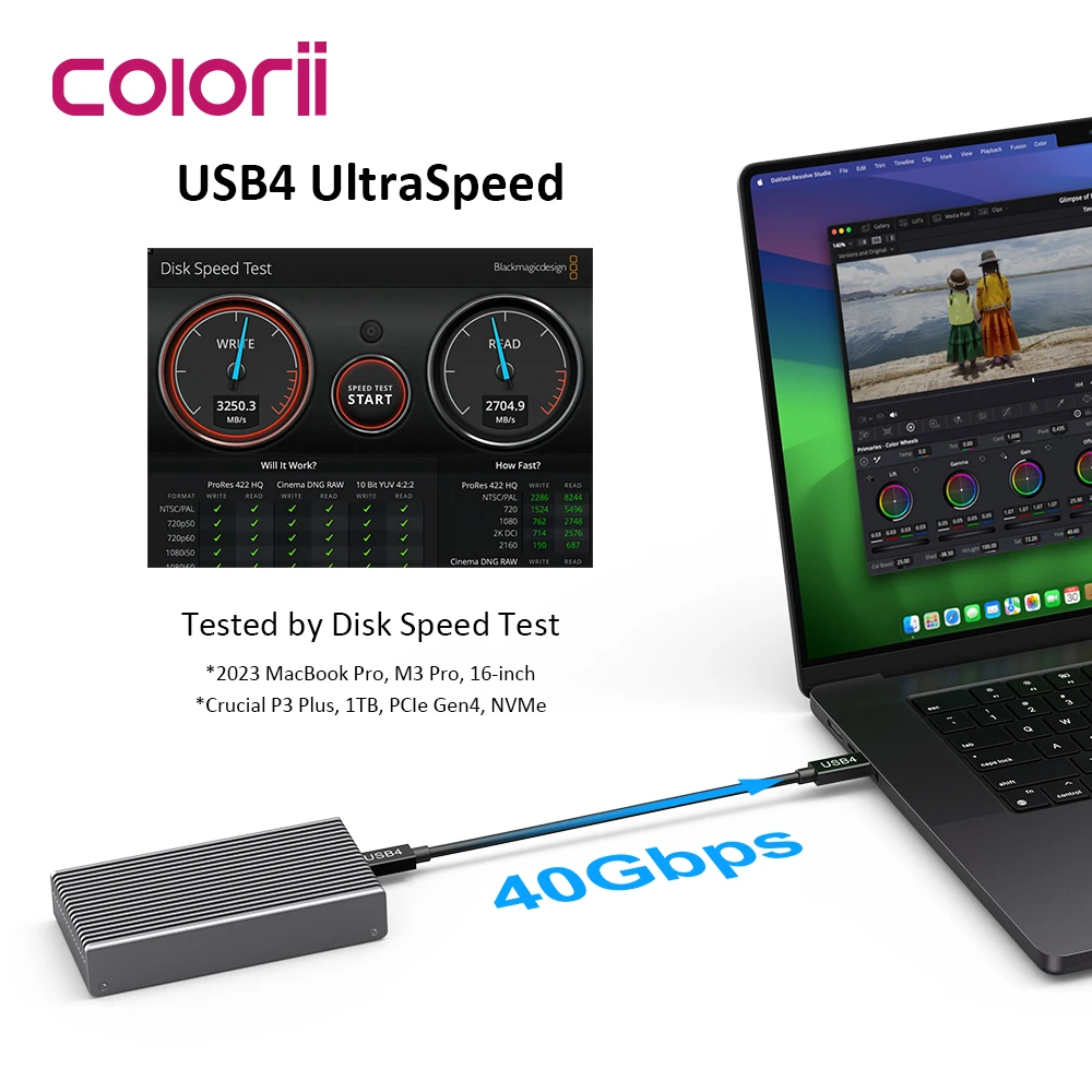 Penutup SSD USB4 M.2 NVMe 40Gb - Usb4 40Gbps External Ssd 8Tb ulasan dan harga