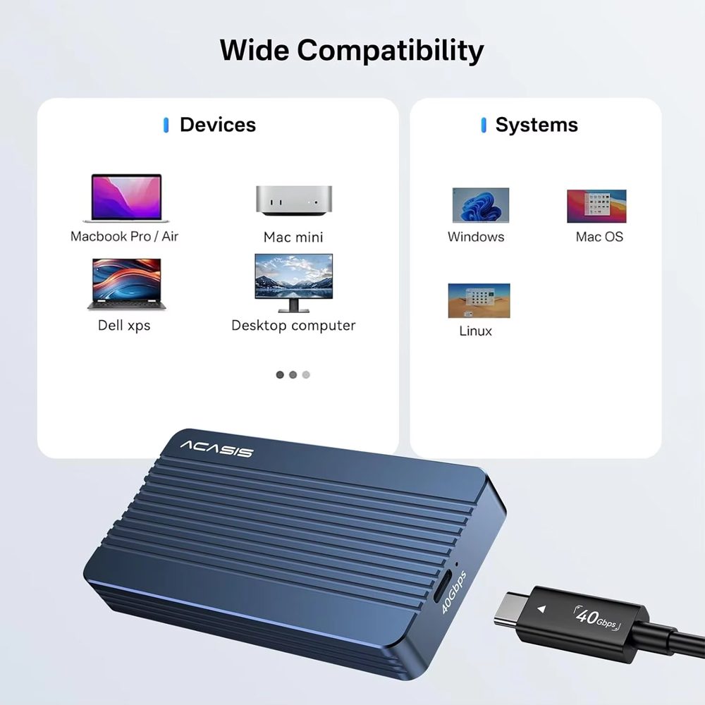 ACASIS 40Gbps M.2 NVMe SSD Enc - 8Tb M2 Nvme Ssd ulasan dan harga