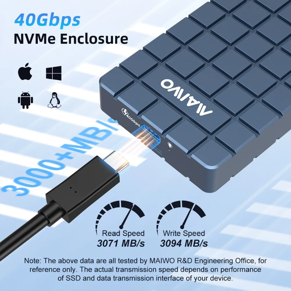 MAIWO casing perangkat keras e - Usb4 40Gbps External Ssd 8Tb ulasan dan harga