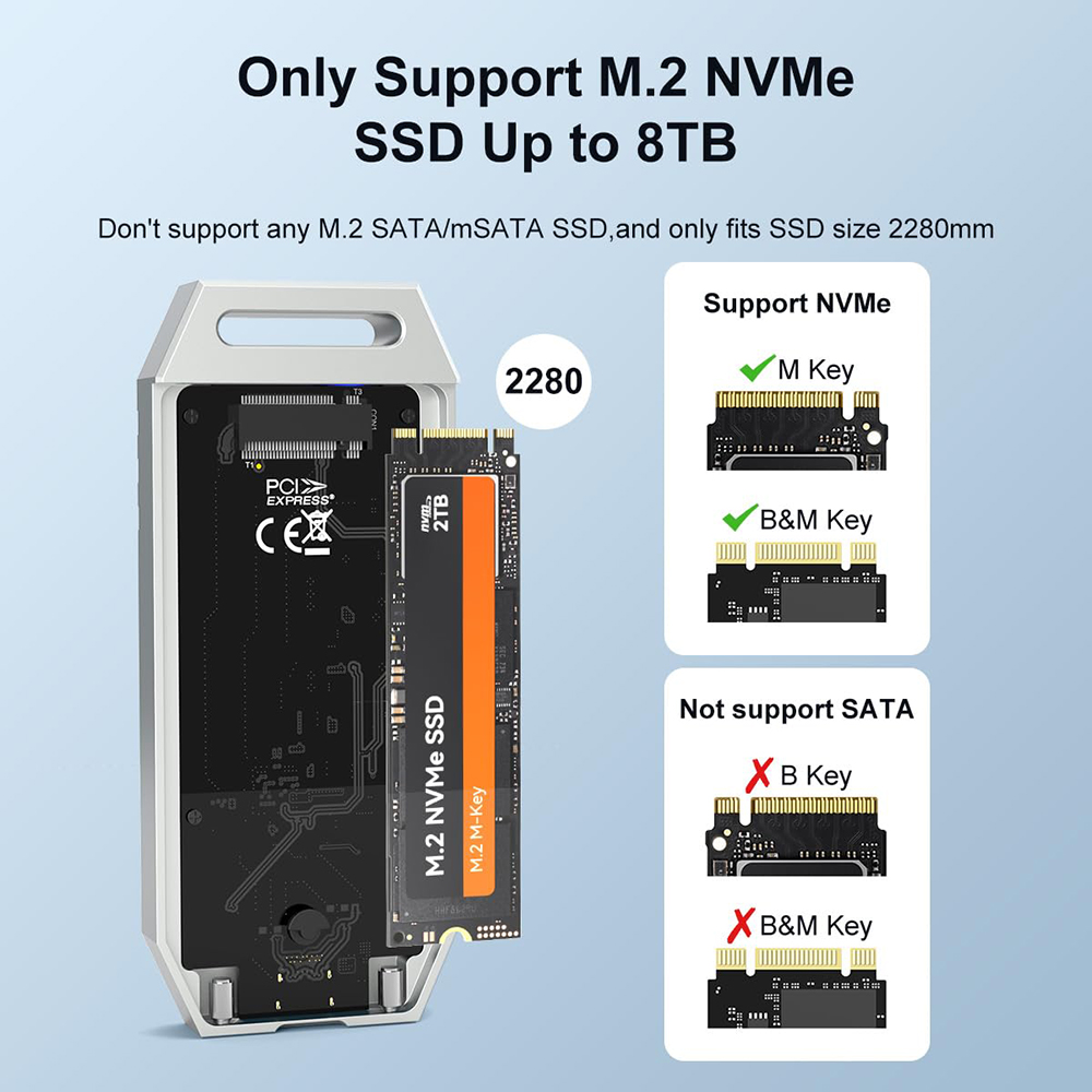Casing SSD MAIWO, 40Gbps NVMe  - Usb4 40Gbps External Ssd 8Tb ulasan dan harga